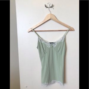 Le Château pale green tank top